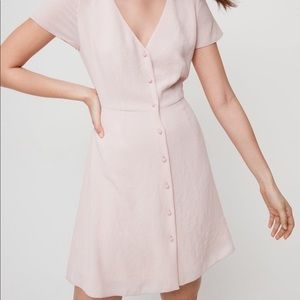 Aritzia Wilfred Pink Button down dress